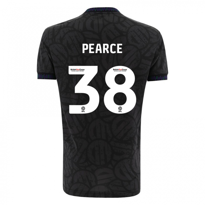 Kinder Manon Pearce #38 Schwarz Auswärtstrikot Trikot 2023/24 T-Shirt