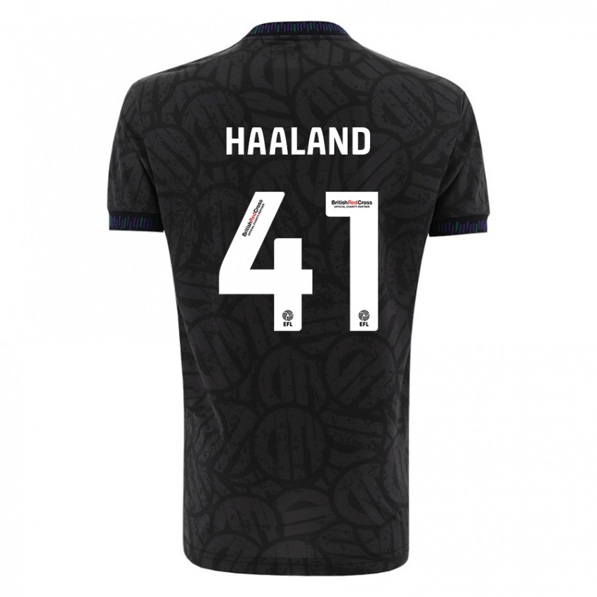 Kinder Benedicte Haaland #41 Schwarz Auswärtstrikot Trikot 2023/24 T-Shirt