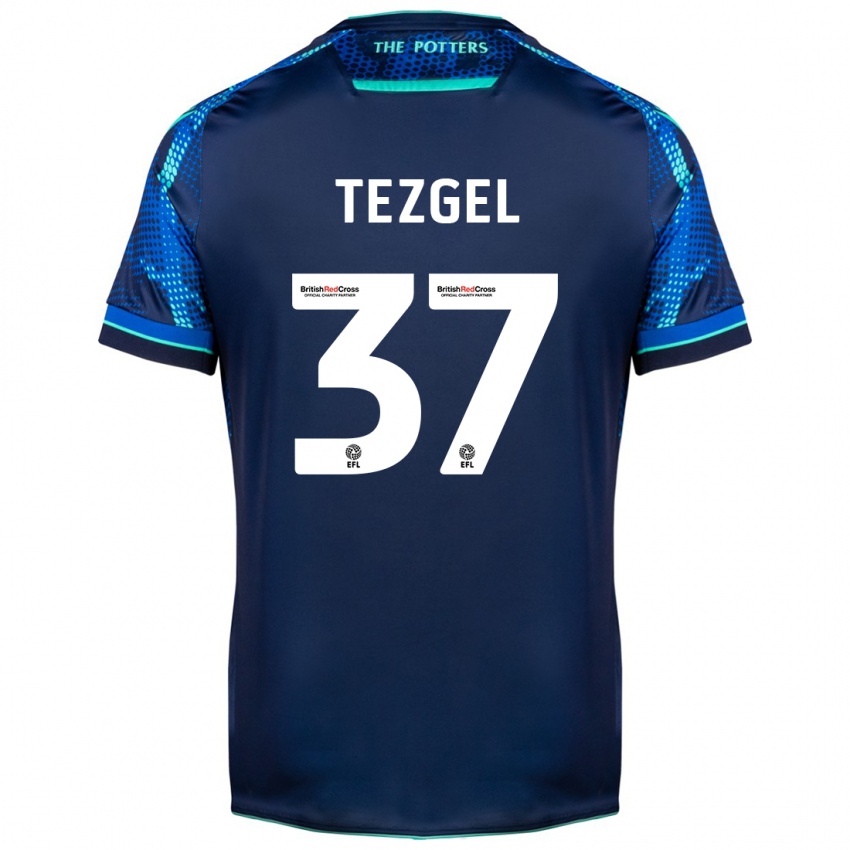 Kinder Emre Tezgel #37 Marine Auswärtstrikot Trikot 2023/24 T-Shirt