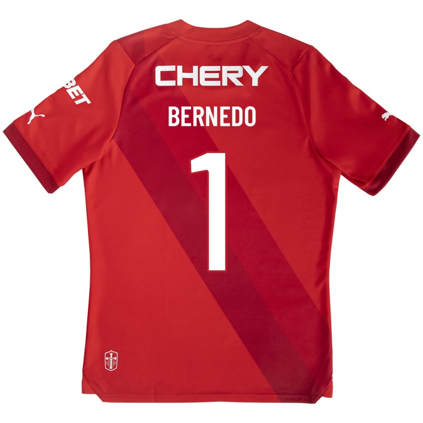 Kinder Vicente Bernedo #1 Rot Auswärtstrikot Trikot 2023/24 T-Shirt