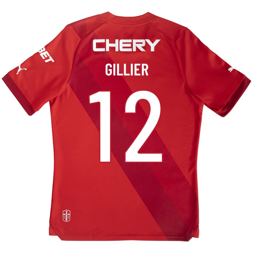 Kinder Thomas Gillier #12 Rot Auswärtstrikot Trikot 2023/24 T-Shirt