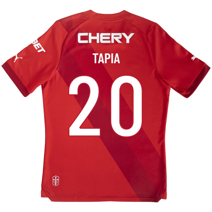 Kinder Gonzalo Tapia #20 Rot Auswärtstrikot Trikot 2023/24 T-Shirt