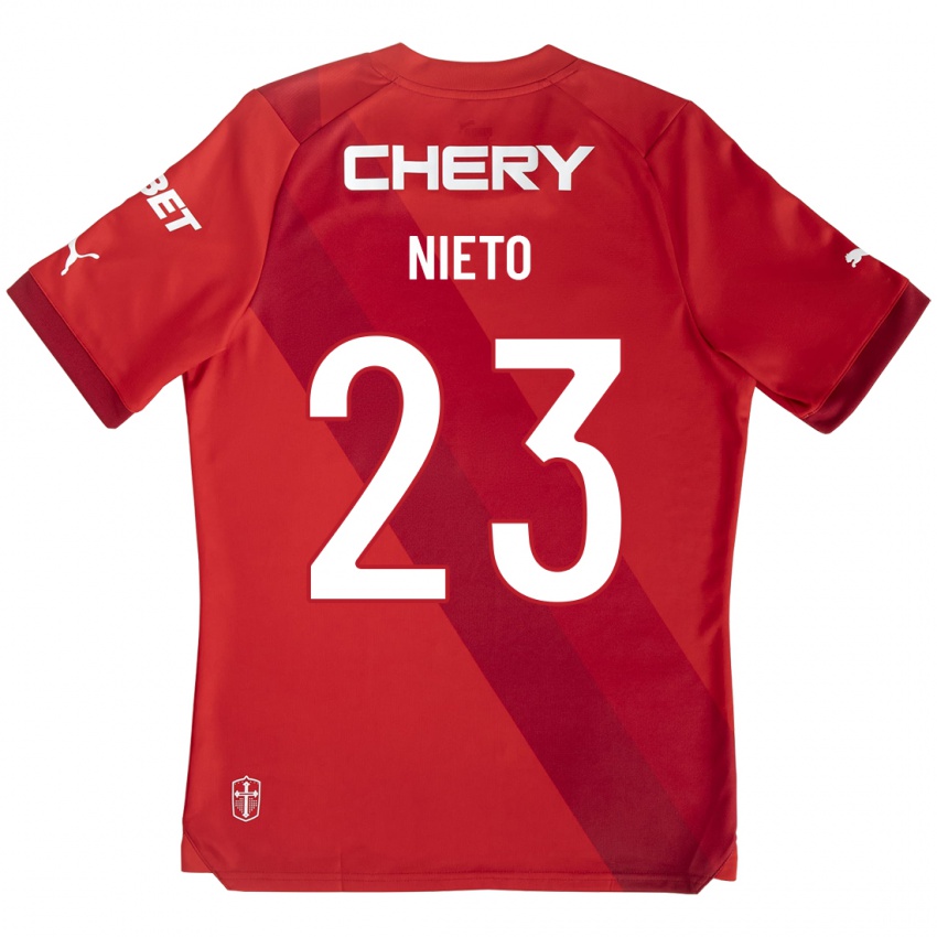 Kinder Byron Nieto #23 Rot Auswärtstrikot Trikot 2023/24 T-Shirt