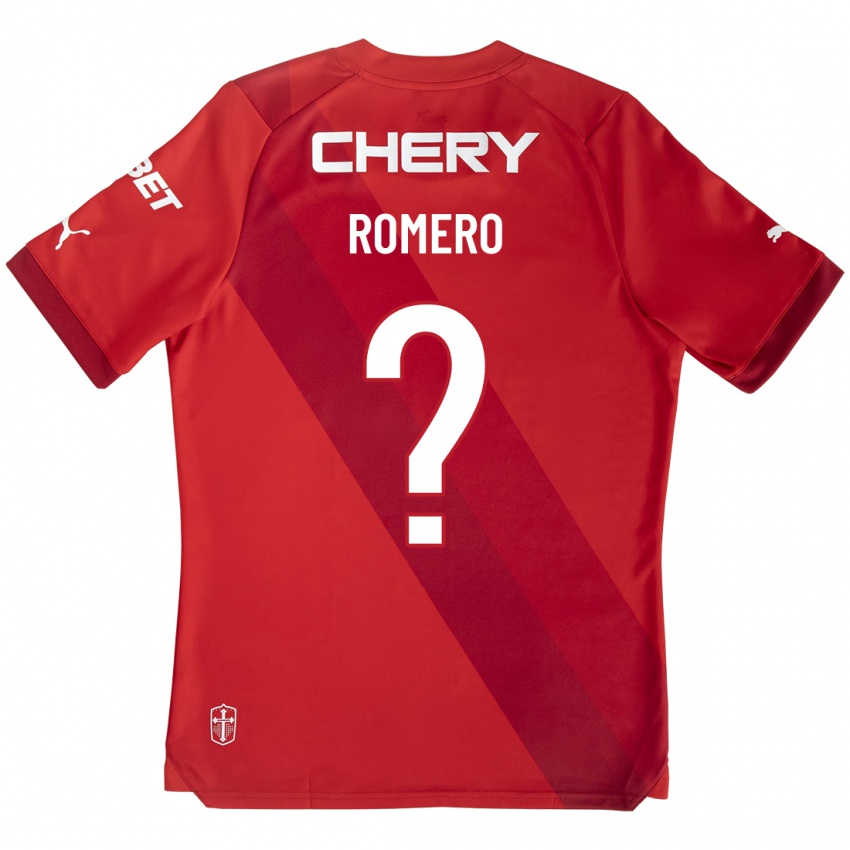 Kinder Leenhan Romero #0 Rot Auswärtstrikot Trikot 2023/24 T-Shirt