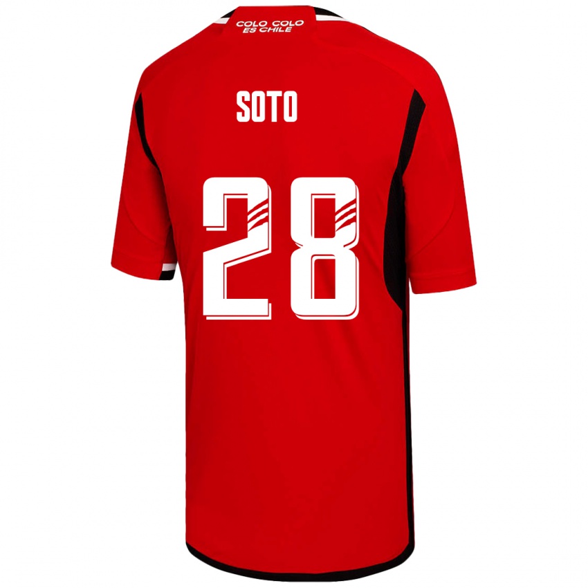 Kinder Lucas Soto #28 Rot Auswärtstrikot Trikot 2023/24 T-Shirt