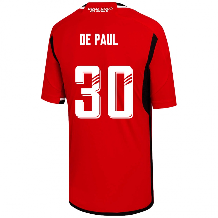 Kinder Fernando De Paul #30 Rot Auswärtstrikot Trikot 2023/24 T-Shirt