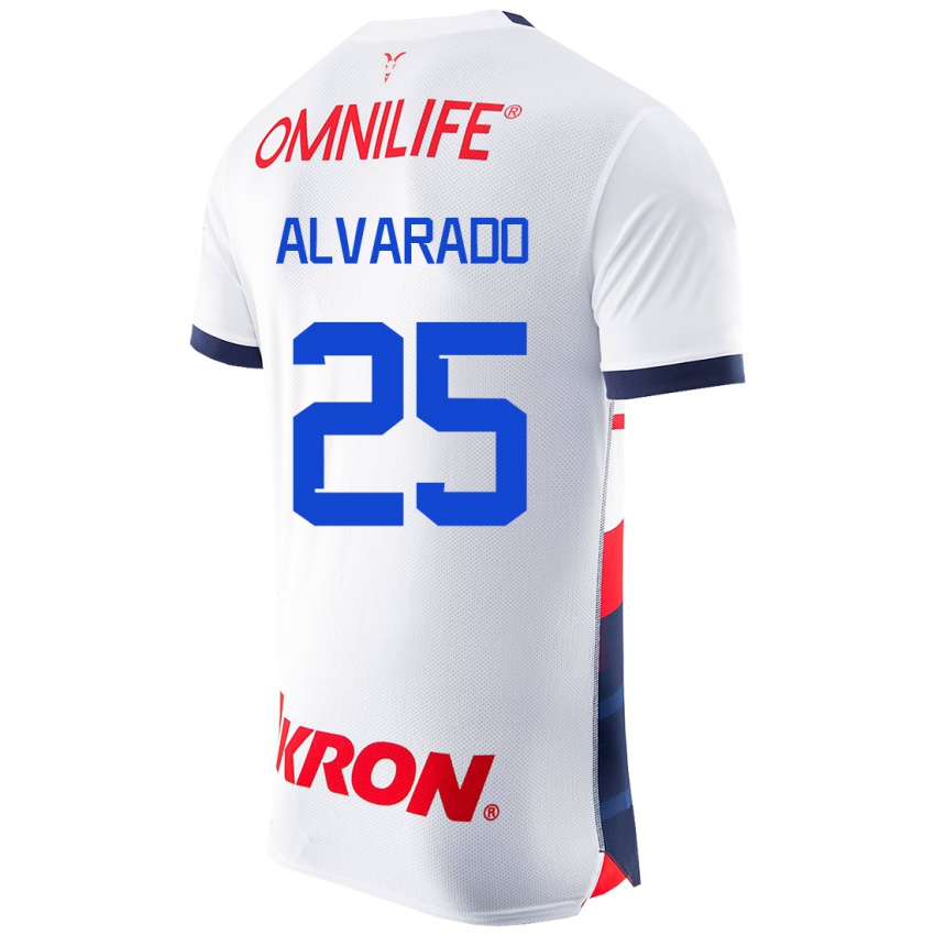 Kinder Roberto Alvarado #25 Weiß Auswärtstrikot Trikot 2023/24 T-Shirt