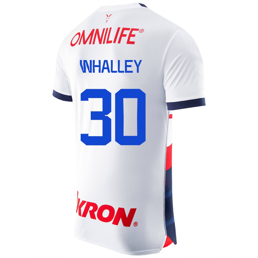 Kinder Óscar Whalley #30 Weiß Auswärtstrikot Trikot 2023/24 T-Shirt