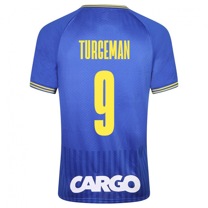 Kinder Dor Turgeman #9 Blau Auswärtstrikot Trikot 2023/24 T-Shirt