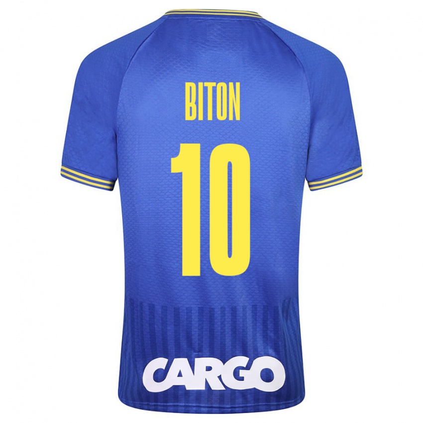 Kinder Dan Biton #10 Blau Auswärtstrikot Trikot 2023/24 T-Shirt