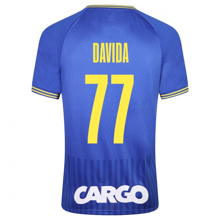 Kinder Osher Davida #77 Blau Auswärtstrikot Trikot 2023/24 T-Shirt