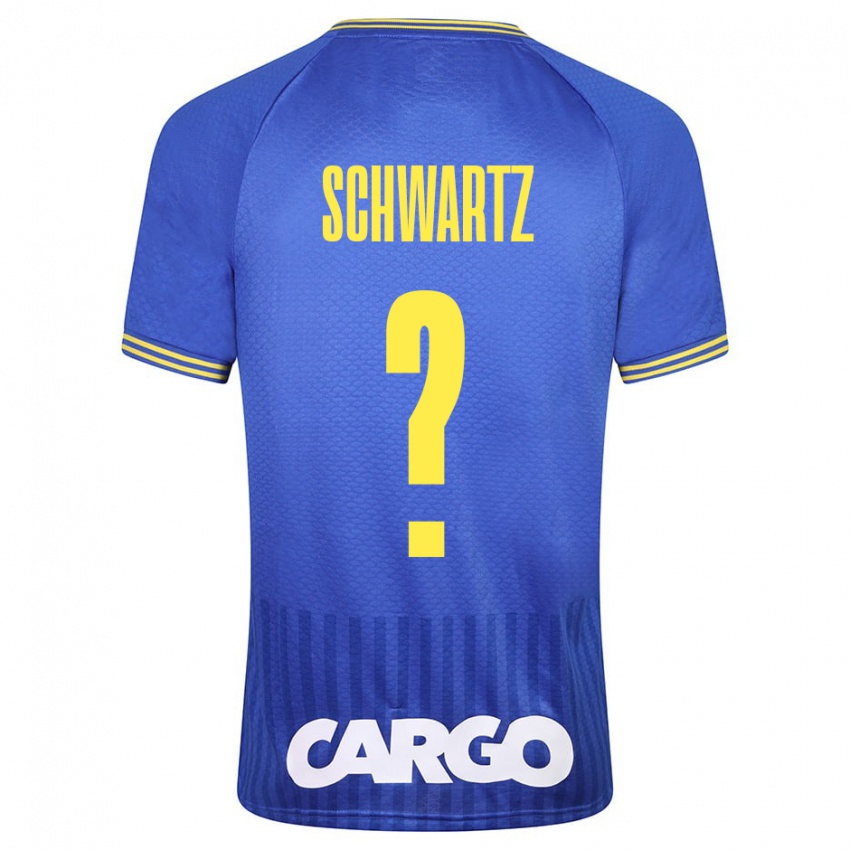 Kinder Noam Schwartz #0 Blau Auswärtstrikot Trikot 2023/24 T-Shirt