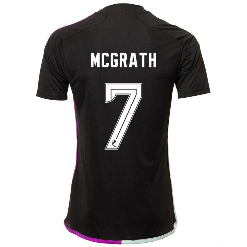 Kinder Jamie Mcgrath #7 Schwarz Auswärtstrikot Trikot 2023/24 T-Shirt