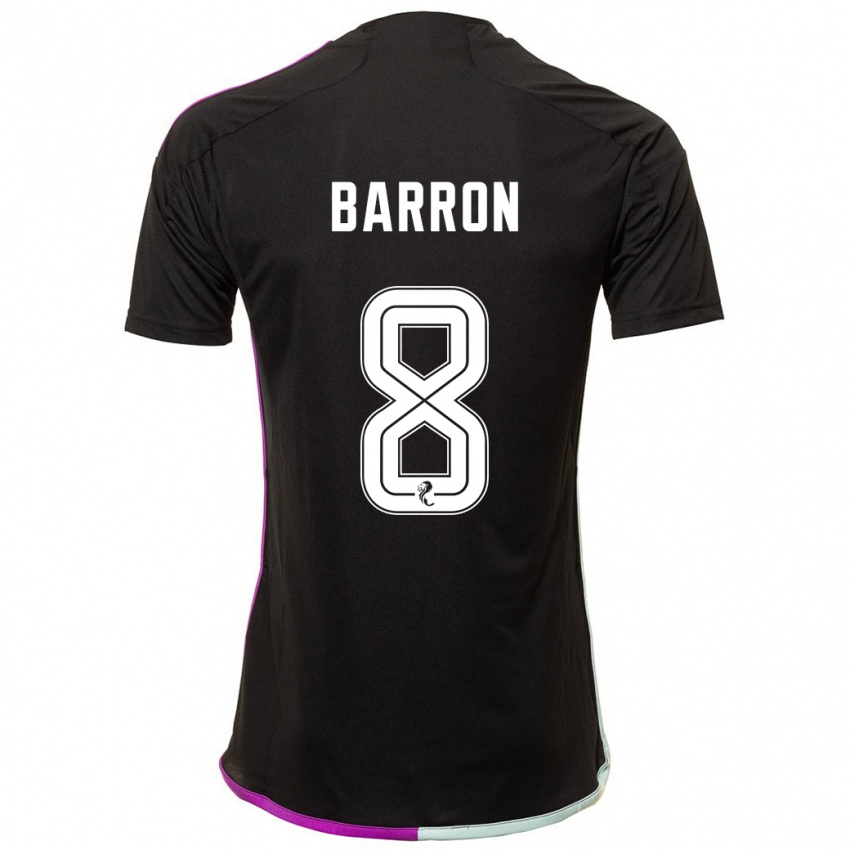 Kinder Connor Barron #8 Schwarz Auswärtstrikot Trikot 2023/24 T-Shirt