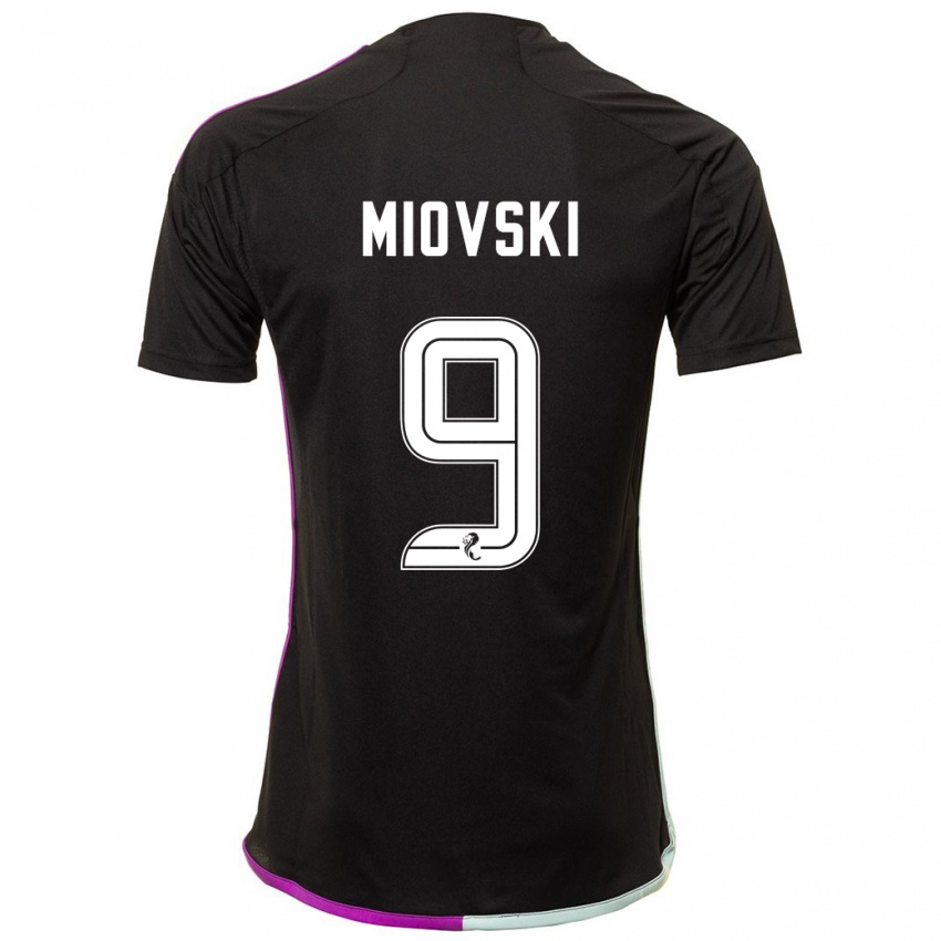 Kinder Bojan Miovski #9 Schwarz Auswärtstrikot Trikot 2023/24 T-Shirt