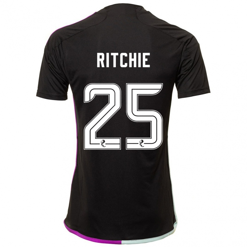 Kinder Tom Ritchie #25 Schwarz Auswärtstrikot Trikot 2023/24 T-Shirt