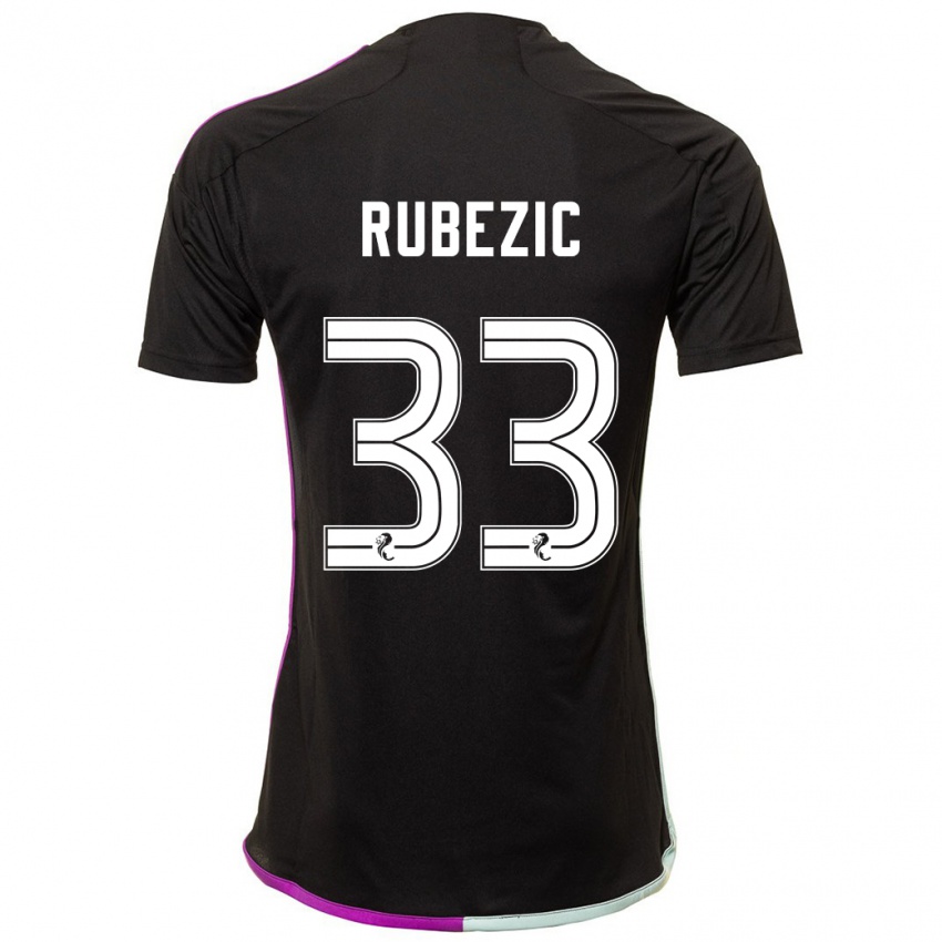 Kinder Slobodan Rubezic #33 Schwarz Auswärtstrikot Trikot 2023/24 T-Shirt