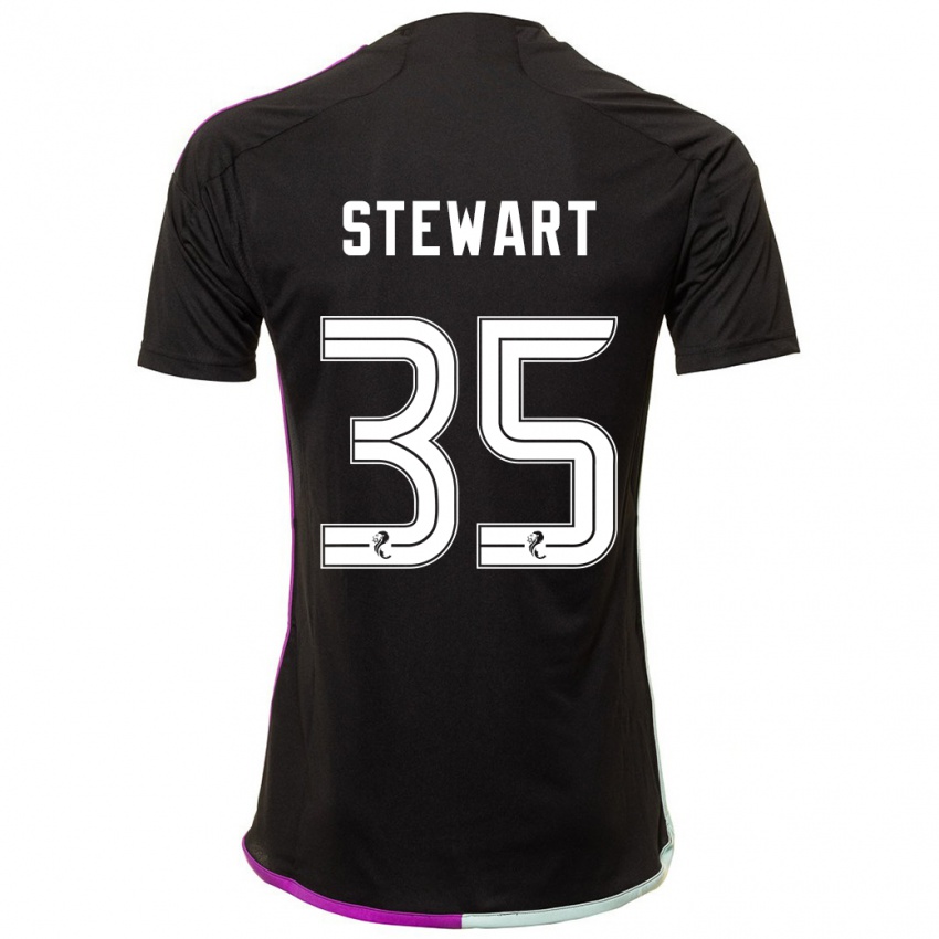 Kinder Alfie Stewart #35 Schwarz Auswärtstrikot Trikot 2023/24 T-Shirt