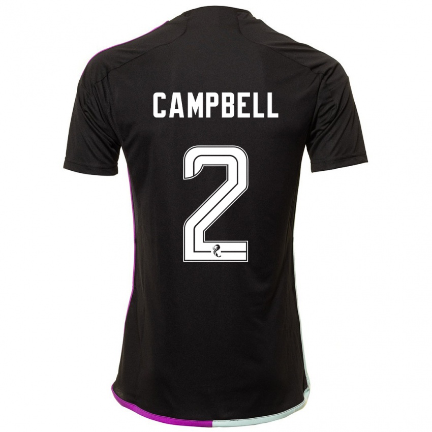 Kinder Loren Campbell #2 Schwarz Auswärtstrikot Trikot 2023/24 T-Shirt