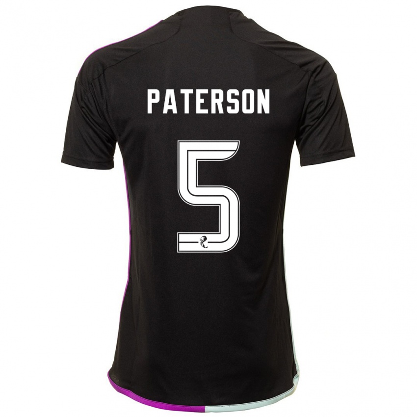 Kinder Donna Paterson #5 Schwarz Auswärtstrikot Trikot 2023/24 T-Shirt