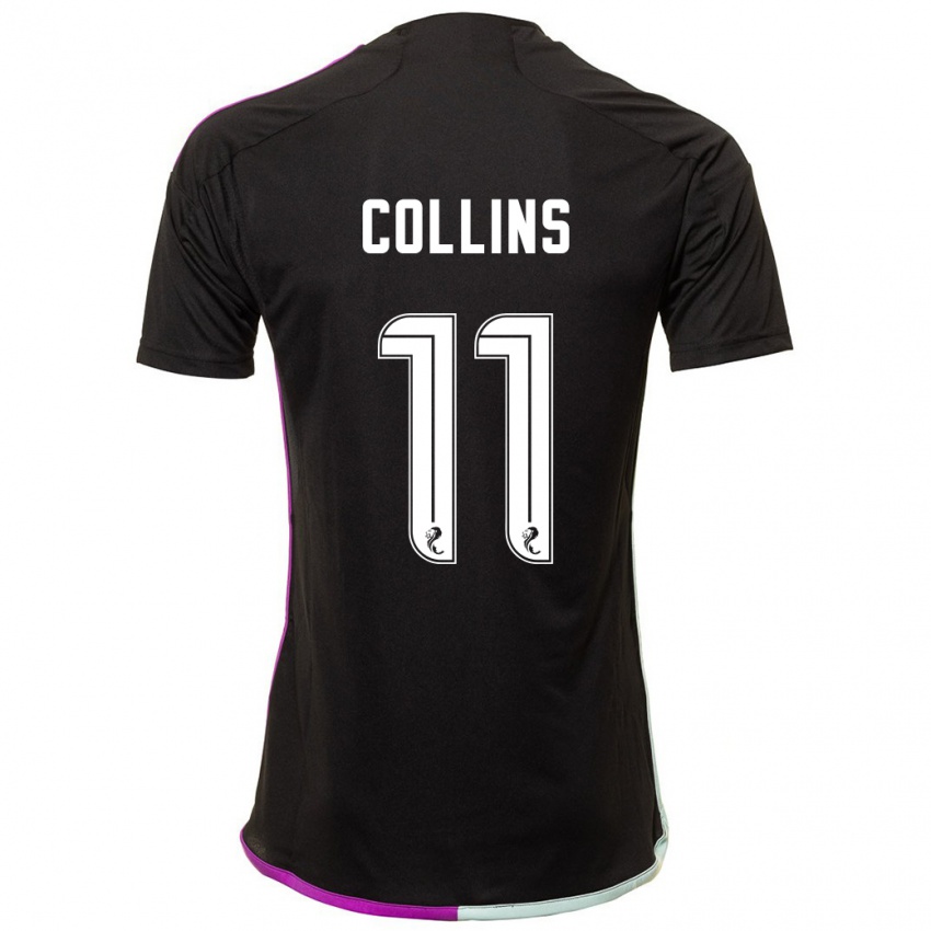 Kinder Bailley Collins #11 Schwarz Auswärtstrikot Trikot 2023/24 T-Shirt