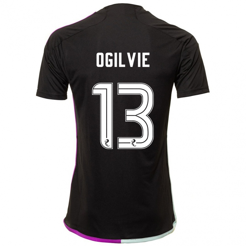 Kinder Francesca Ogilvie #13 Schwarz Auswärtstrikot Trikot 2023/24 T-Shirt