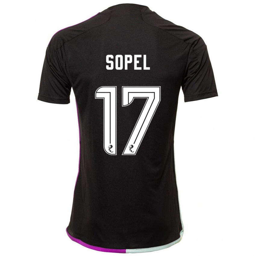 Kinder Nadia Sopel #17 Schwarz Auswärtstrikot Trikot 2023/24 T-Shirt