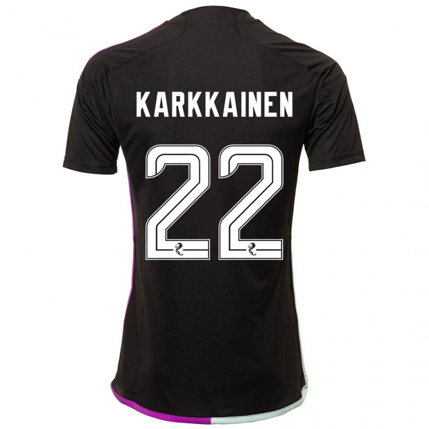 Kinder Elena Kärkkäinen #22 Schwarz Auswärtstrikot Trikot 2023/24 T-Shirt