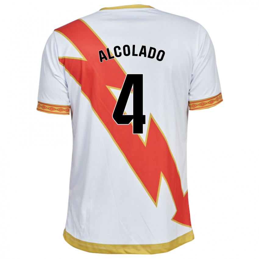 Herren Jaime Alcolado #4 Weiß Heimtrikot Trikot 2023/24 T-Shirt