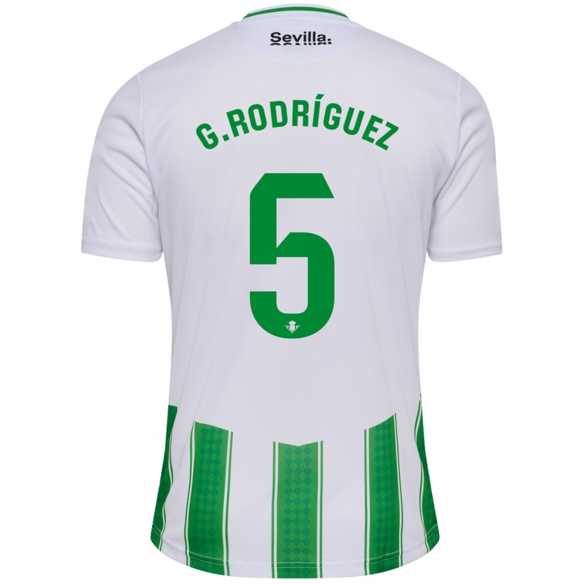 Herren Guido Rodriguez #5 Weiß Heimtrikot Trikot 2023/24 T-Shirt