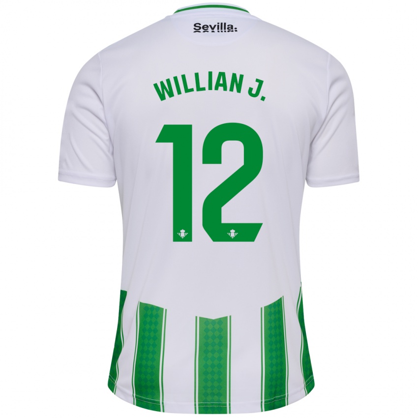 Herren Willian Jose #12 Weiß Heimtrikot Trikot 2023/24 T-Shirt