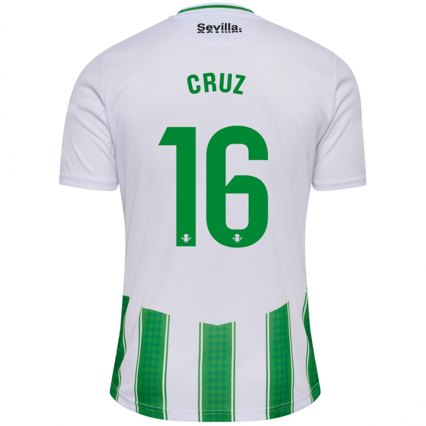 Herren Juan Cruz #16 Weiß Heimtrikot Trikot 2023/24 T-Shirt