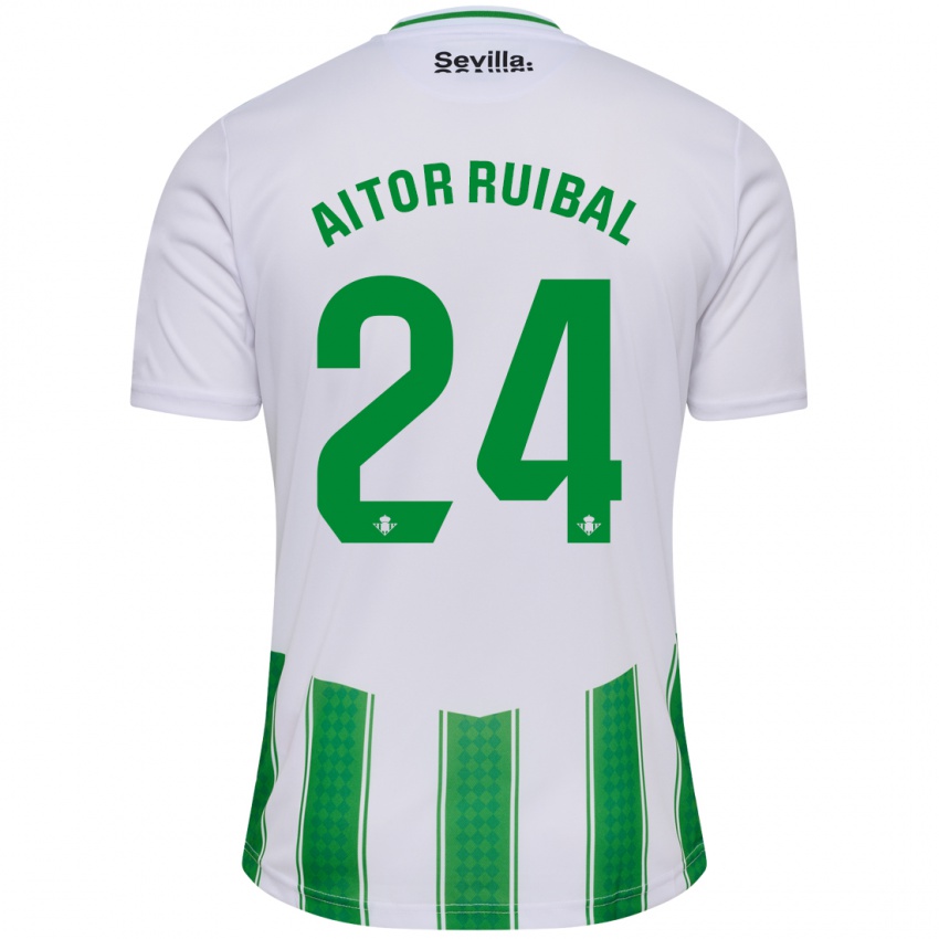 Herren Aitor Ruibal #24 Weiß Heimtrikot Trikot 2023/24 T-Shirt