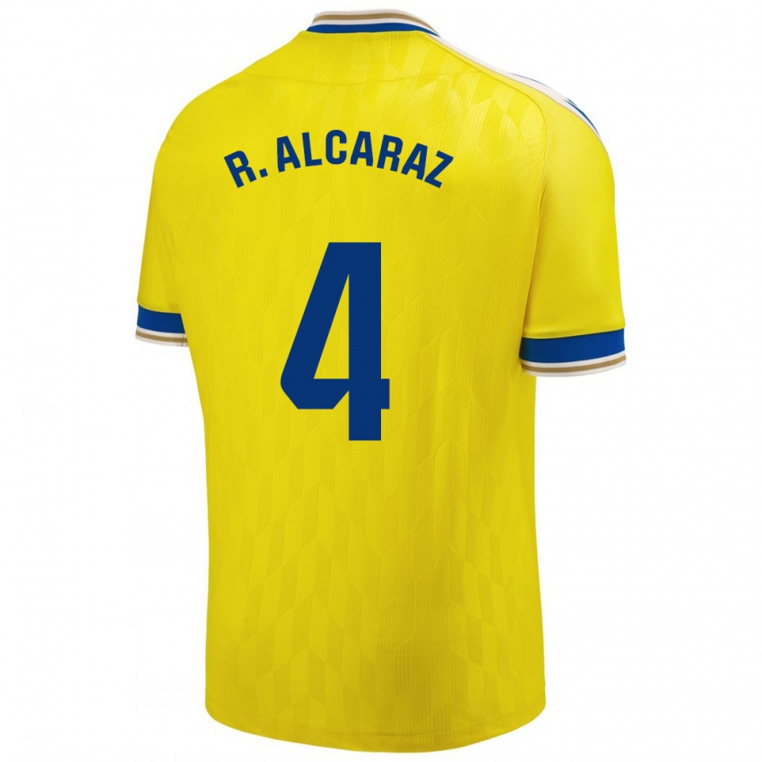 Herren Rubén Alcaraz #4 Gelb Heimtrikot Trikot 2023/24 T-Shirt