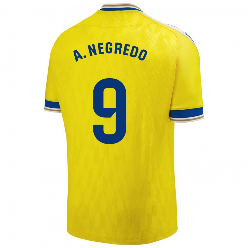 Herren Álvaro Negredo #9 Gelb Heimtrikot Trikot 2023/24 T-Shirt