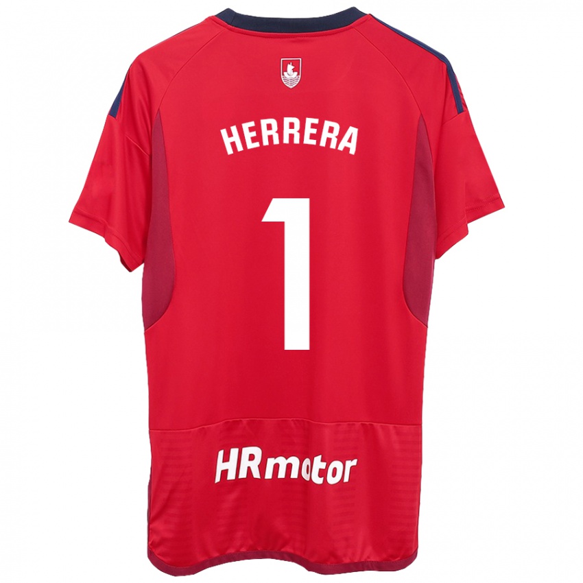 Herren Sergio Herrera #1 Rot Heimtrikot Trikot 2023/24 T-Shirt