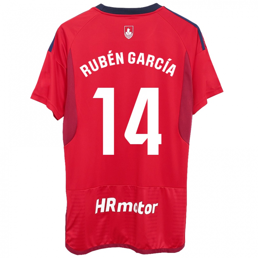 Herren Rubén García #14 Rot Heimtrikot Trikot 2023/24 T-Shirt