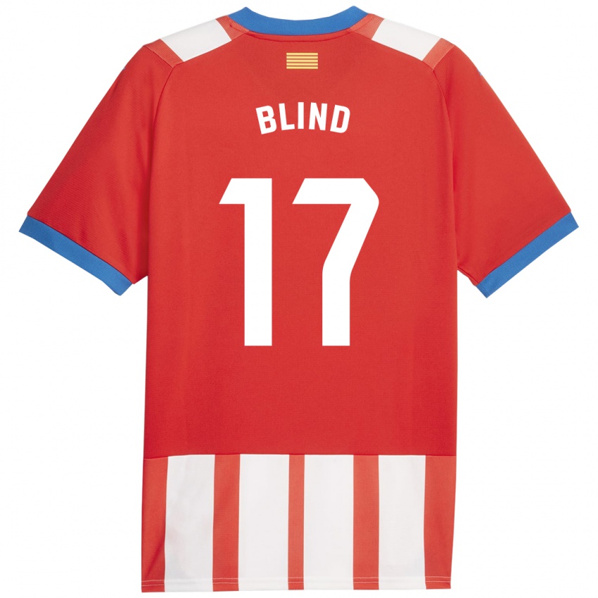 Herren Daley Blind #17 Rot-Weiss Heimtrikot Trikot 2023/24 T-Shirt
