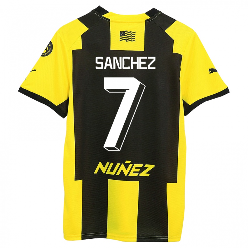 Herren Carlos Sánchez #7 Gelb Schwarz Heimtrikot Trikot 2023/24 T-Shirt