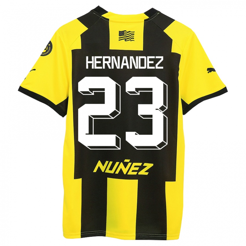 Herren Abel Hernandez #23 Gelb Schwarz Heimtrikot Trikot 2023/24 T-Shirt