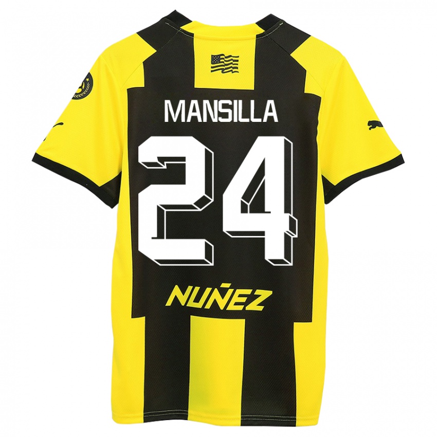 Herren Brian Mansilla #24 Gelb Schwarz Heimtrikot Trikot 2023/24 T-Shirt
