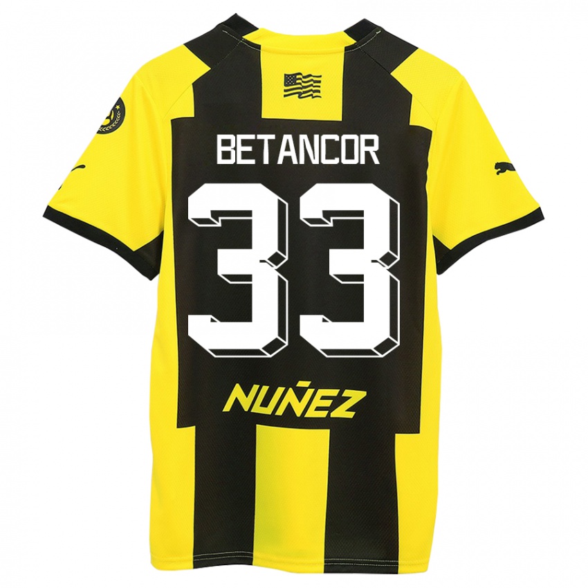 Herren Bruno Betancor #33 Gelb Schwarz Heimtrikot Trikot 2023/24 T-Shirt