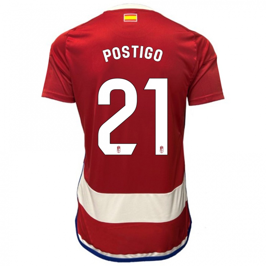 Herren Postigo #21 Rot Heimtrikot Trikot 2023/24 T-Shirt