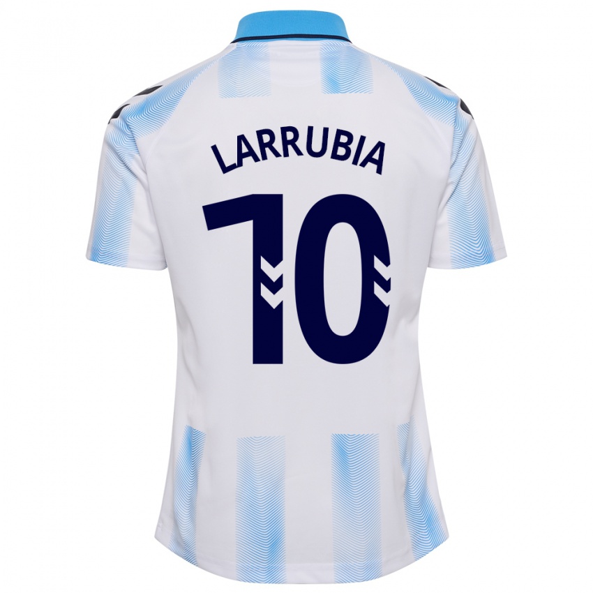 Herren David Larrubia #10 Weiß Blau Heimtrikot Trikot 2023/24 T-Shirt
