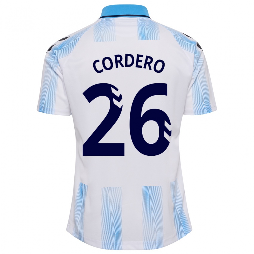 Herren Antonio Cordero #26 Weiß Blau Heimtrikot Trikot 2023/24 T-Shirt
