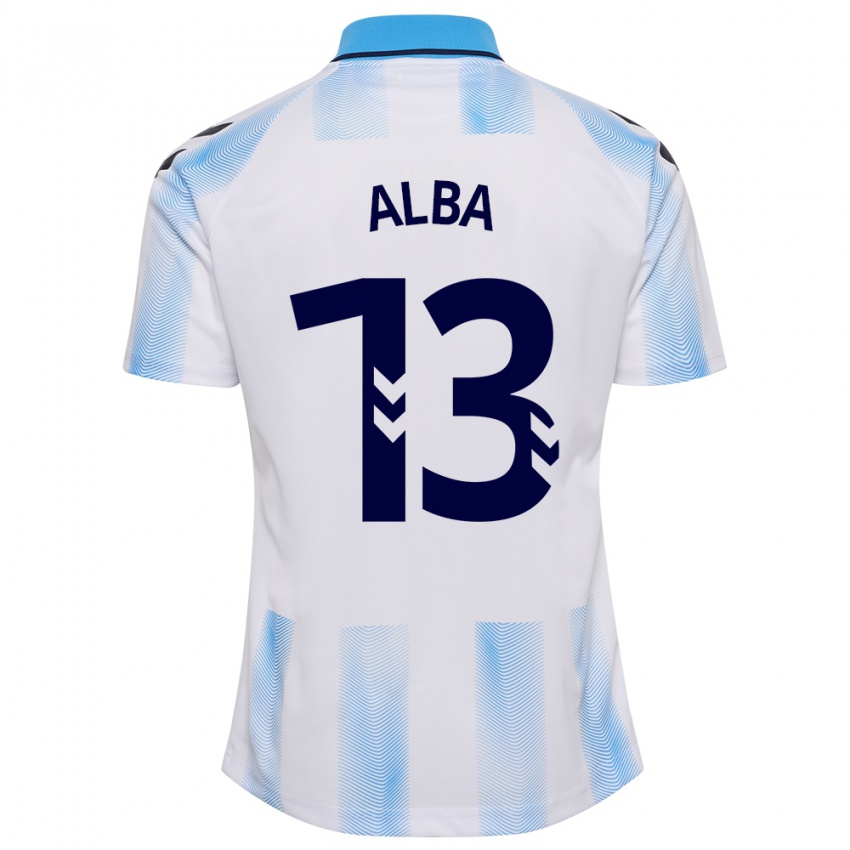 Herren Alba #13 Weiß Blau Heimtrikot Trikot 2023/24 T-Shirt