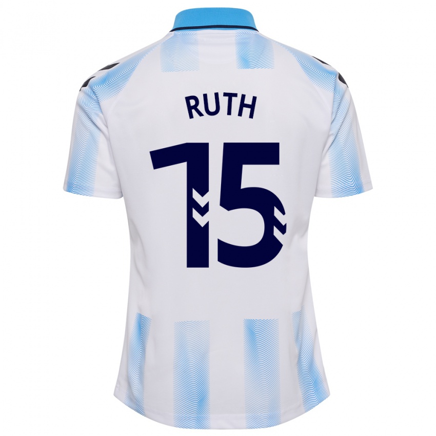 Herren Ruth #15 Weiß Blau Heimtrikot Trikot 2023/24 T-Shirt