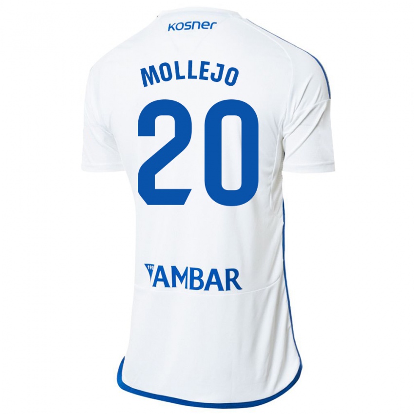 Herren Victor Mollejo #20 Weiß Heimtrikot Trikot 2023/24 T-Shirt