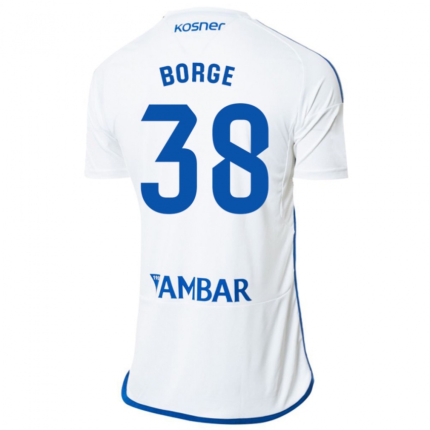 Herren Andrés Borge #38 Weiß Heimtrikot Trikot 2023/24 T-Shirt