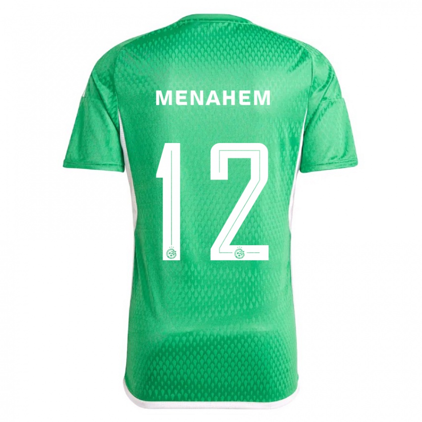 Herren Sun Menahem #12 Weiß Blau Heimtrikot Trikot 2023/24 T-Shirt